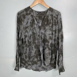 RAILS Hillary Slate Tie Dye Blouse